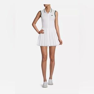 Lacoste White Tennis Dress Halter Fit and Flare Mini